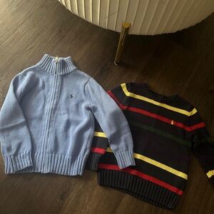 Polo by Ralph Lauren Kids Blue Jacket and Striped Sweater